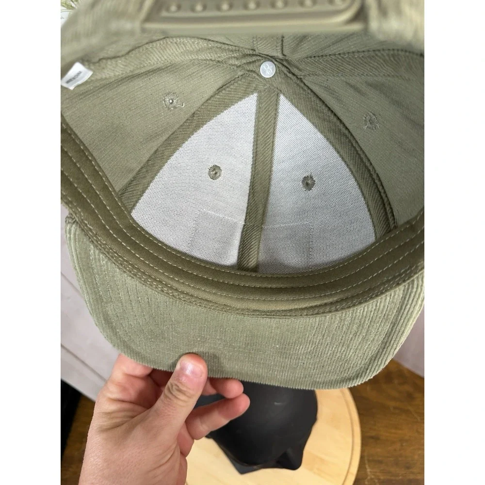 Cowboy Cool Supply Co Green‎ With Logo Patch Corduroy Snapback Trucker Hat